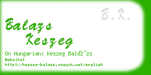 balazs keszeg business card